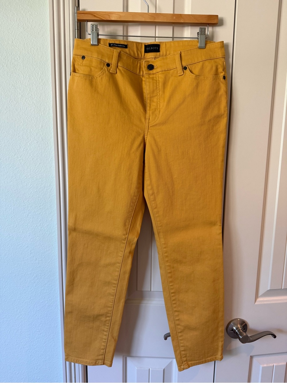 Talbots Golden Mustard Slim Straight Pants